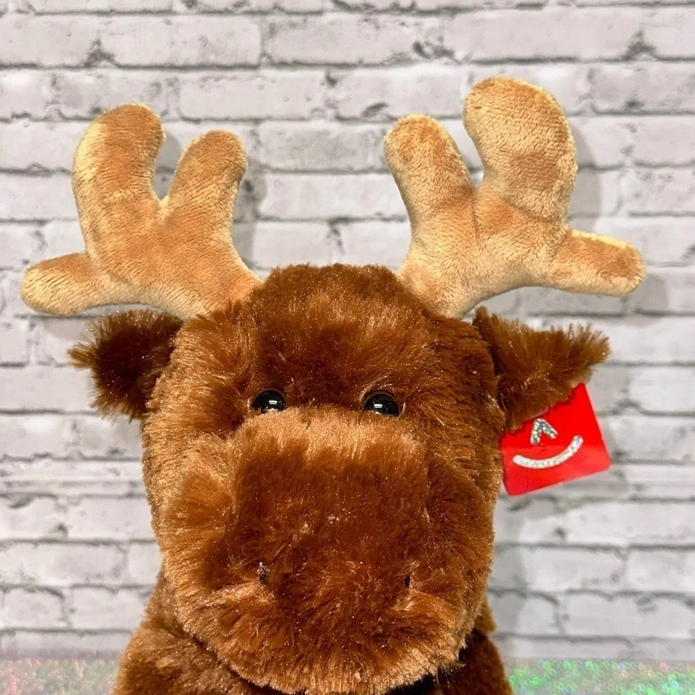 Aurora World MOOSE 14 Inch Plush Brown Stuffed Animal Moose Sitting